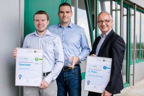Drei Preisträger des futureSAX-Publikums- und Transferpreis vom Fraunhofer IVV in Dresden