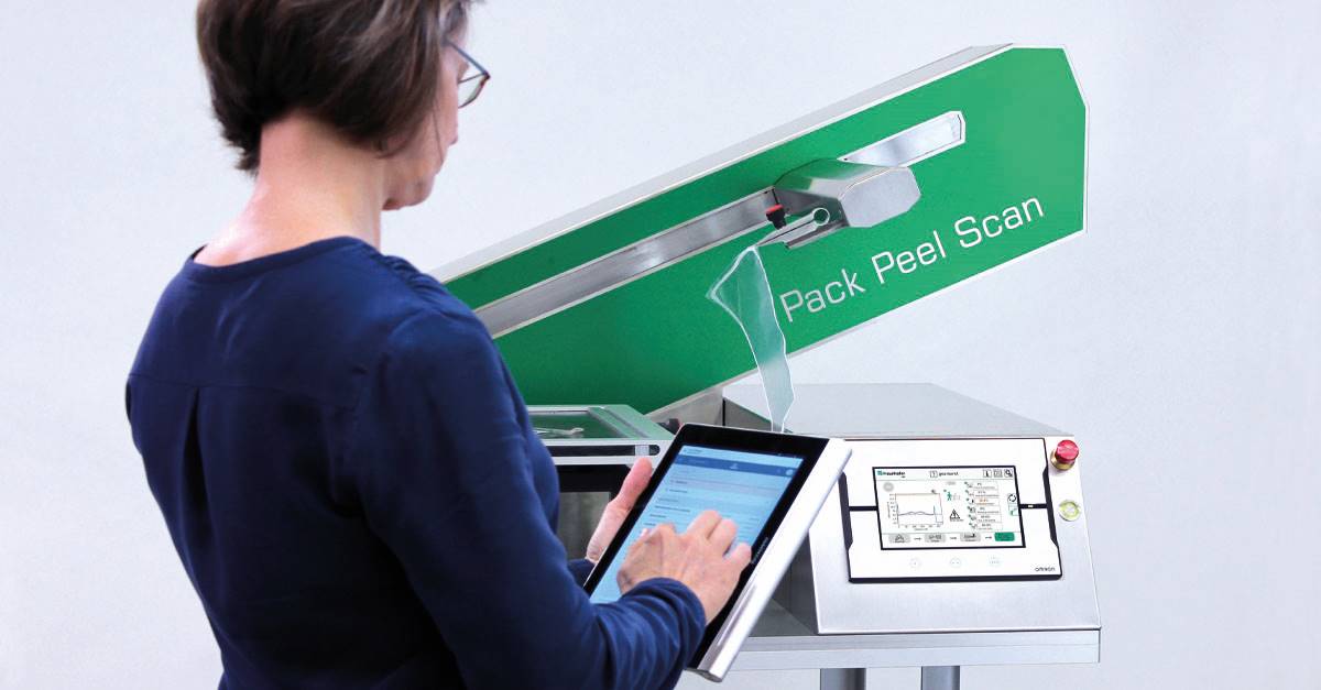 Pack Peel Scan Messgerät zur intelligente Zugkraftmessung peelbarer Verpackungen.