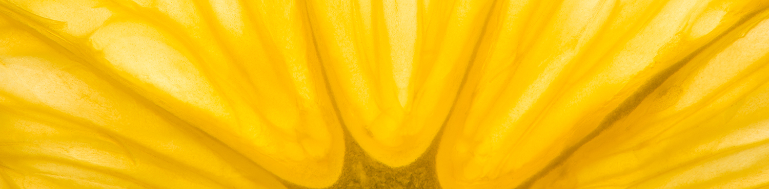 Leuchtend gelborange Segmente einer Orange als Sinnbild für Gesundheit.