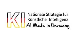 Logo: KI Nationale Strategie für künstliche Intelligenz al made in Germany