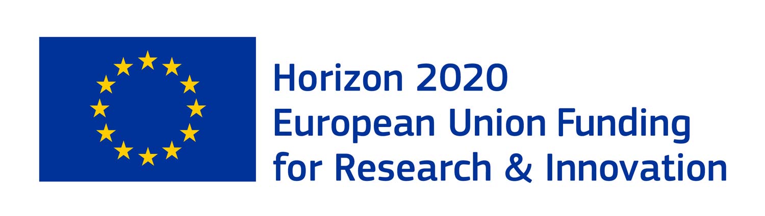 EU-Flagge plus Textzusatz "Horizont 2020"