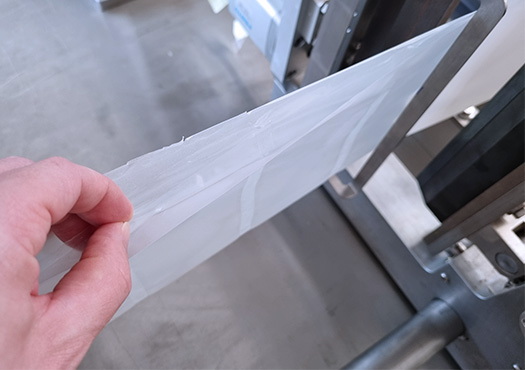 Hand hält gefaltetes Sylvicta-Papier