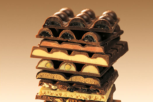 Stacked nut chocolate 