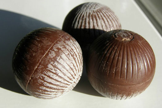 Chocolates with different fat ripeness