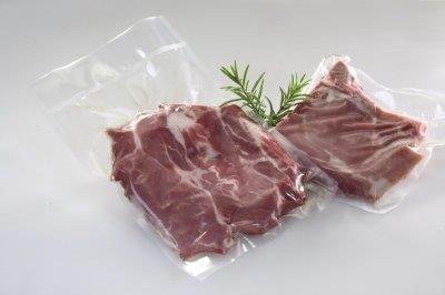 meat wrapped in foil Two raw pieces of meat wrapped in foil
