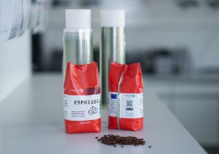 Food packaging made from PE recyclate developed in the CIRCULAR FoodPack research project.