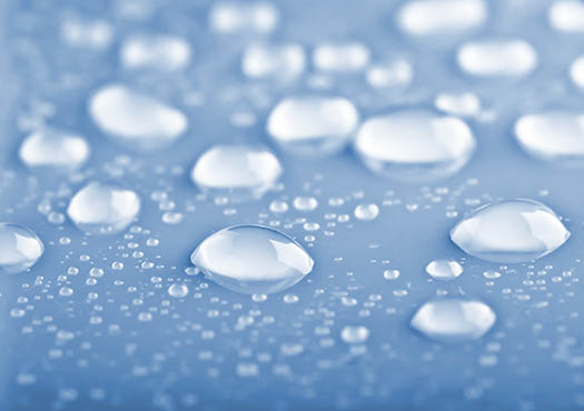 Water on a barrier layer
