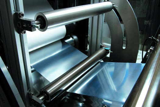 Film in the lacquering and laminating plant