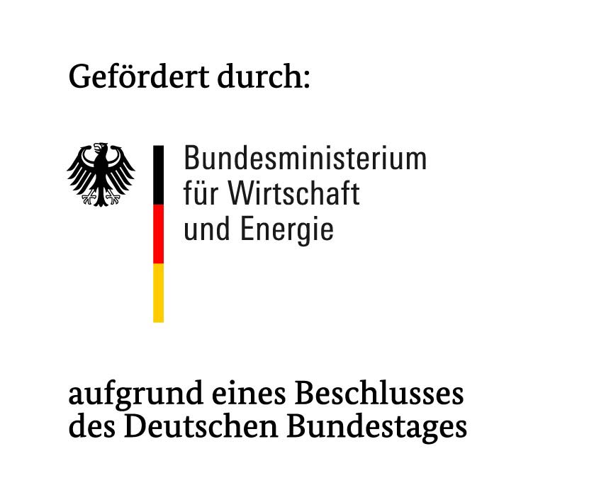 Logo des BMWi als Hinweis auf die Förderung