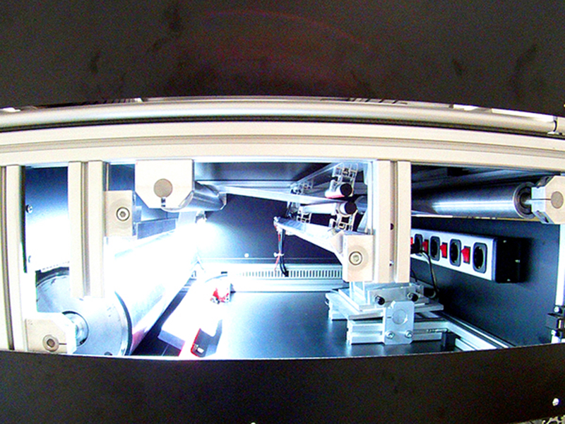 Inside view of the prototype oWTP scanner