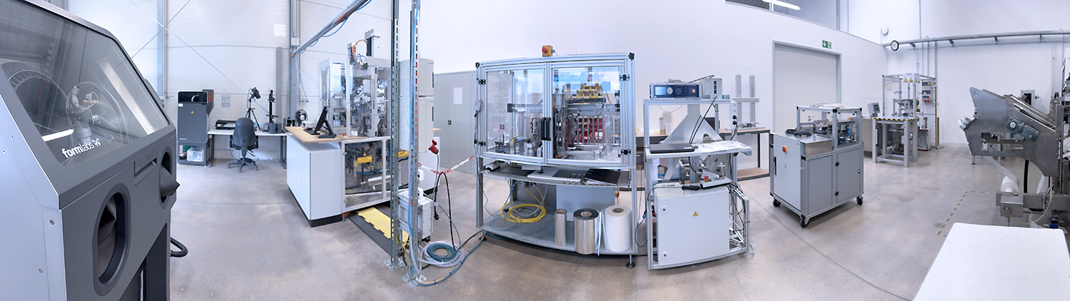 Panorama-Ansicht des Technikums des Fraunhofer IVV in Dresden.
